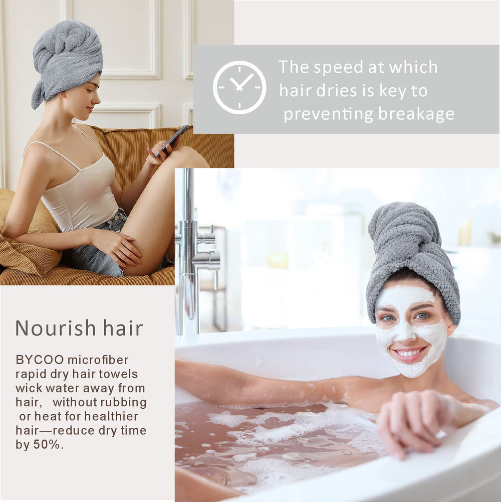 BYCOO séchage rapide microfibre gain de temps après la douche
