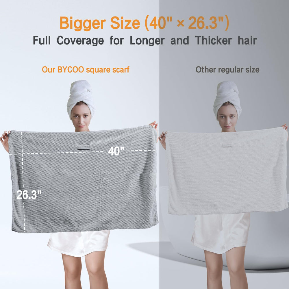 BYCOO turbant microfibre avec elastique pour maintien fiable du turban