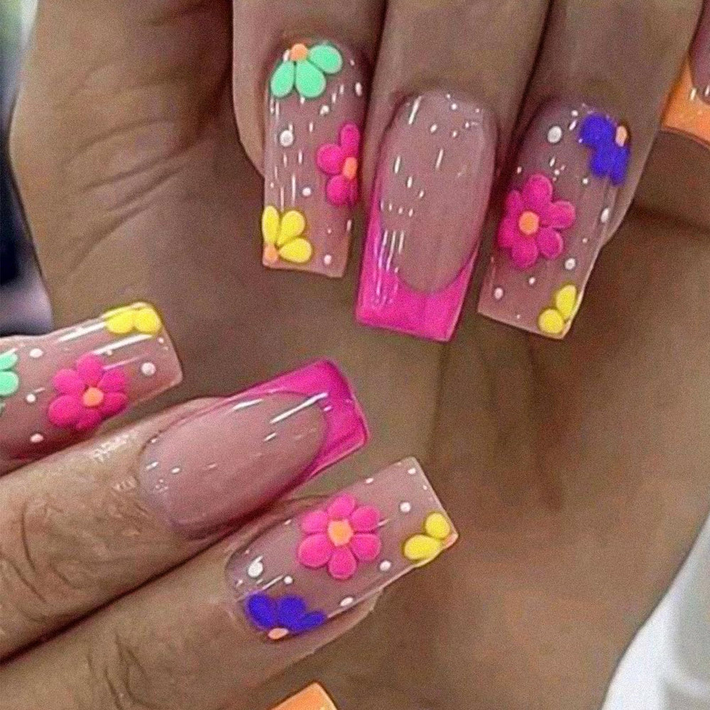 BYETOCE ongles colorés à poser, look vibrant et polyvalent à domicile
