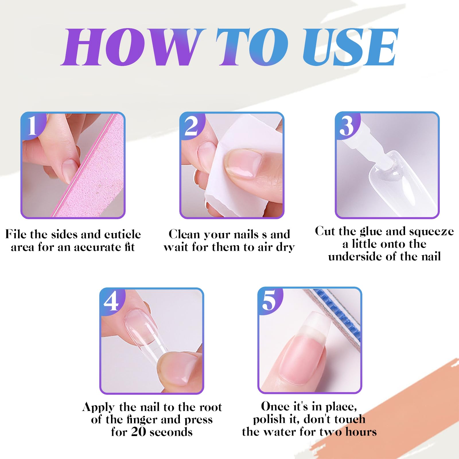 Ongles BYETOCE sans odeur pour plus de confort lors de l'usage