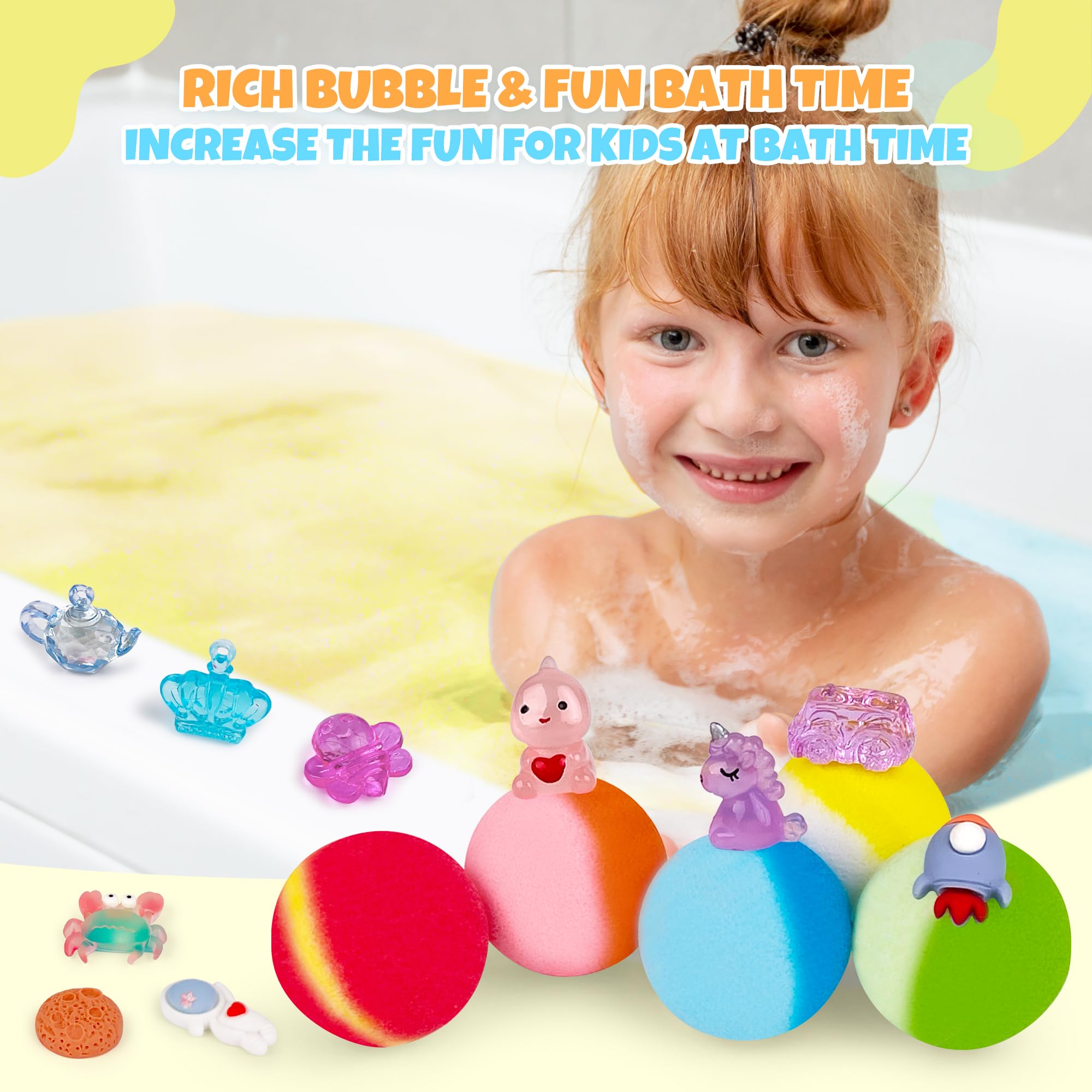 BYGGVIR bombes de bain émettant des couleurs changeantes et des bulles riches