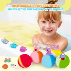 BYGGVIR bombes de bain émettant des couleurs changeantes et des bulles riches