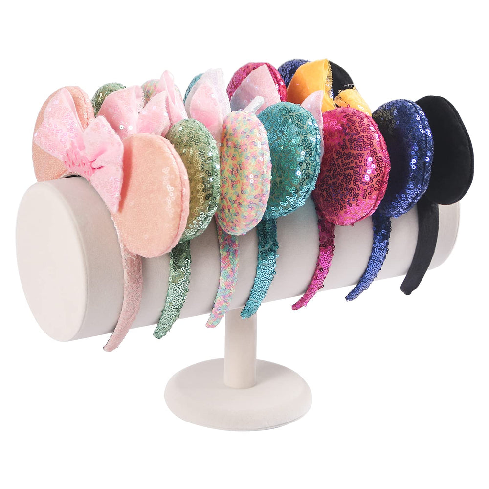 ByKen T-bar affichage-bijoux beige, parfait pour mettre en valeur boucles d’oreilles et colliers.