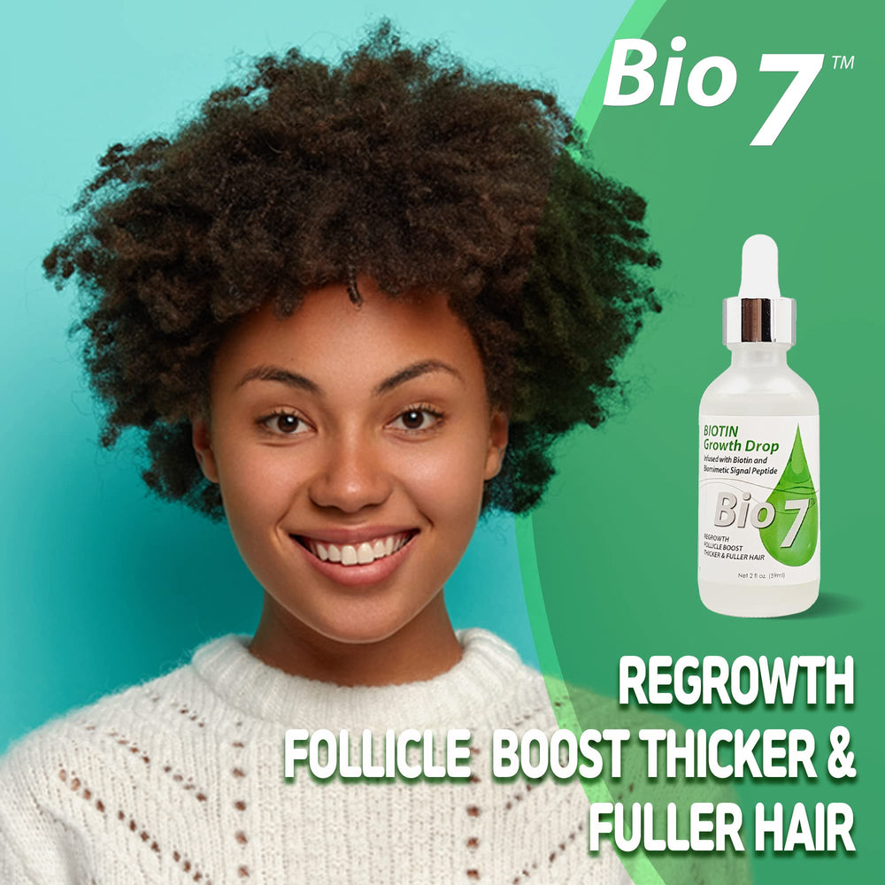 Application quotidienne Bio7: gouttes faciles à déposer sur le cuir chevelu.