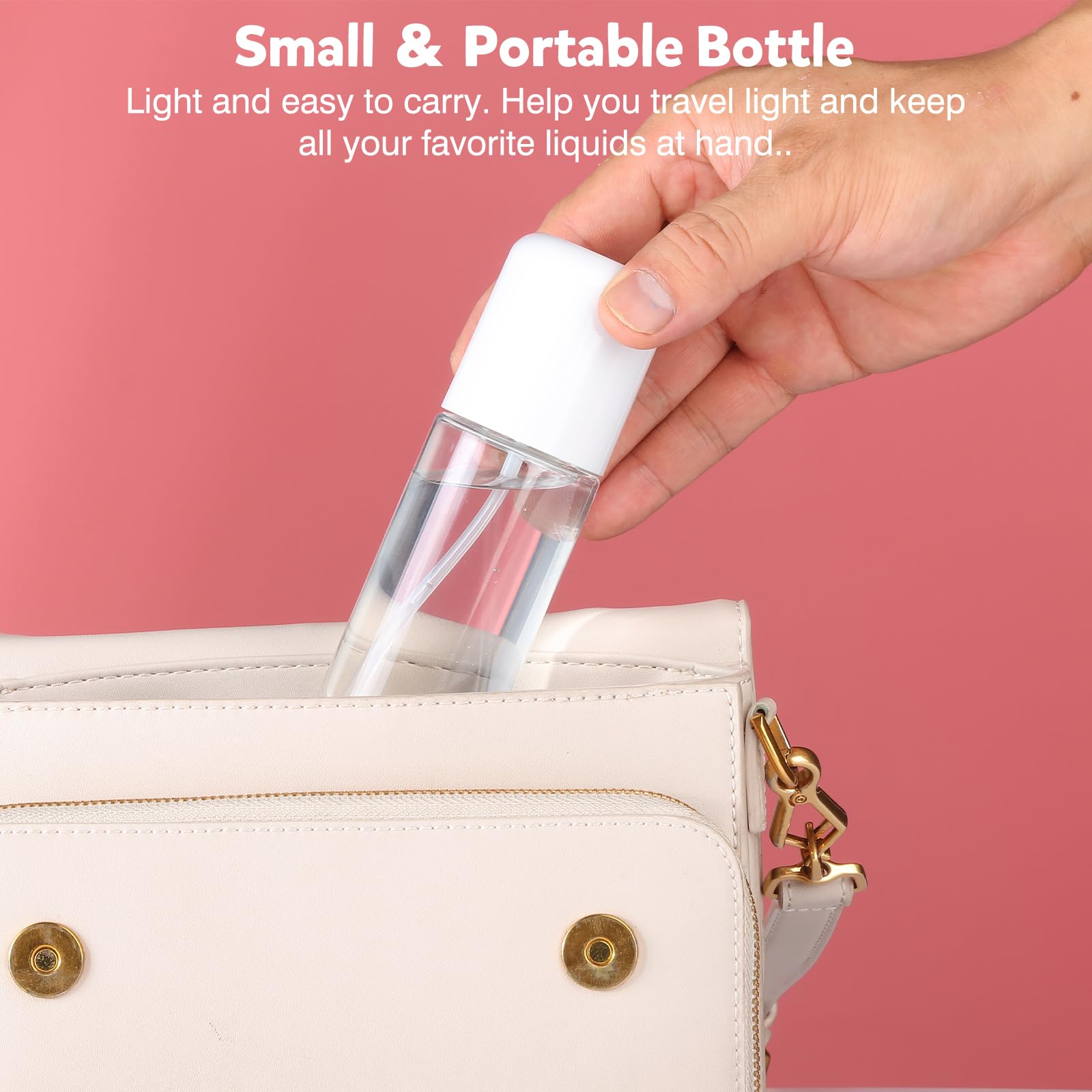 Flacon Bynccea remplissable pour divers liquides cosmétiques et ménagers.