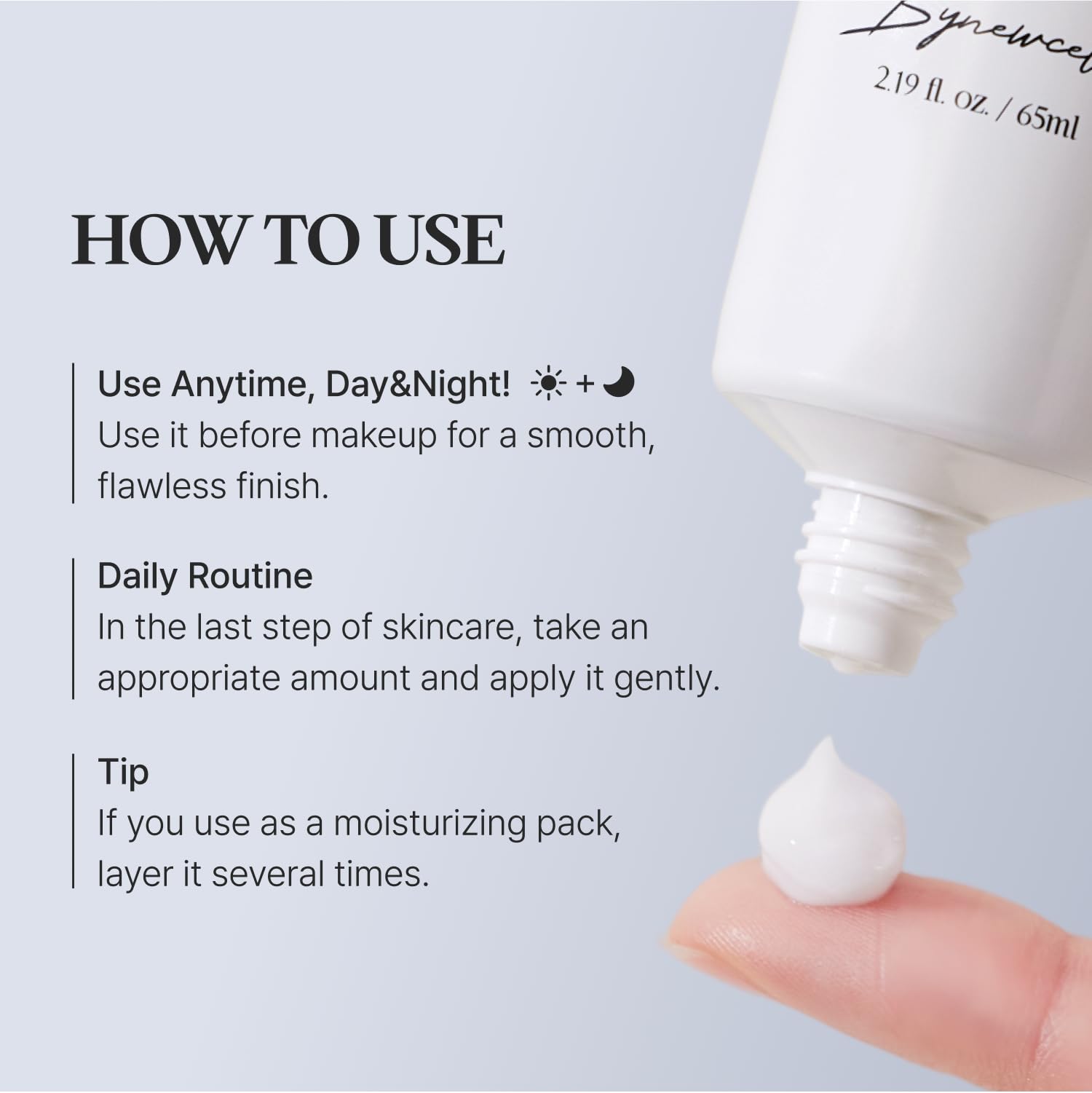 Utilisation jour et nuit BYNEWCELL, routine douce et efficace