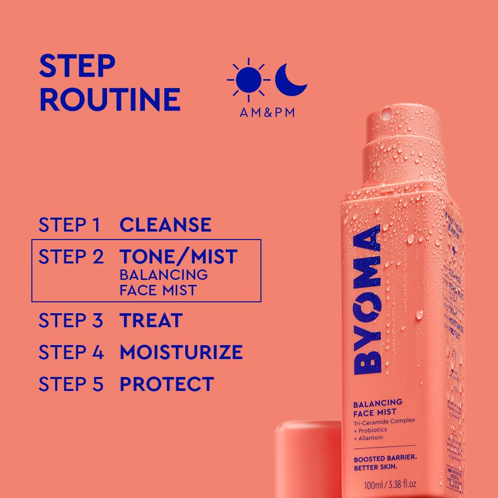 Brume BYOMA testée par dermatologue – compatible avec une routine sans savon