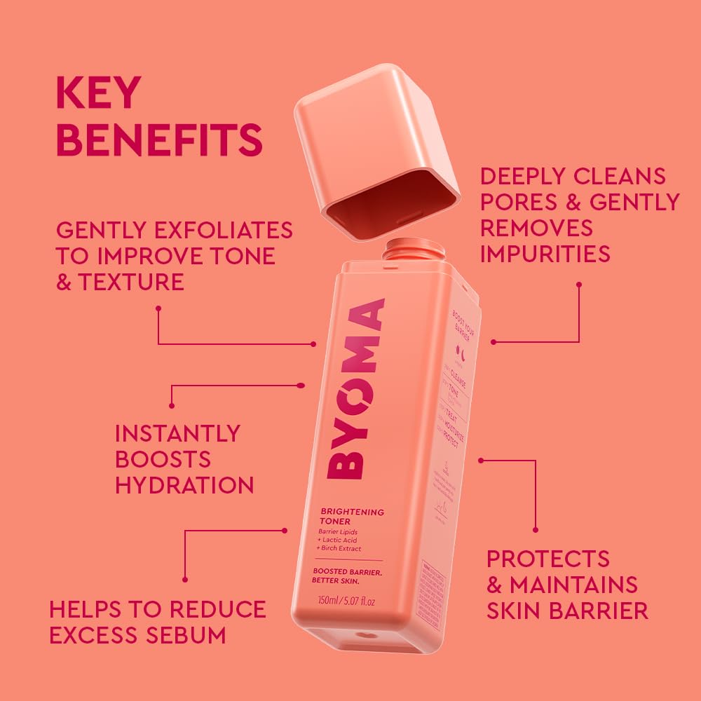 BYOMA tonique application visage – geste simple pour une routine quotidienne hydratante.