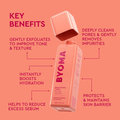 BYOMA tonique application visage – geste simple pour une routine quotidienne hydratante.