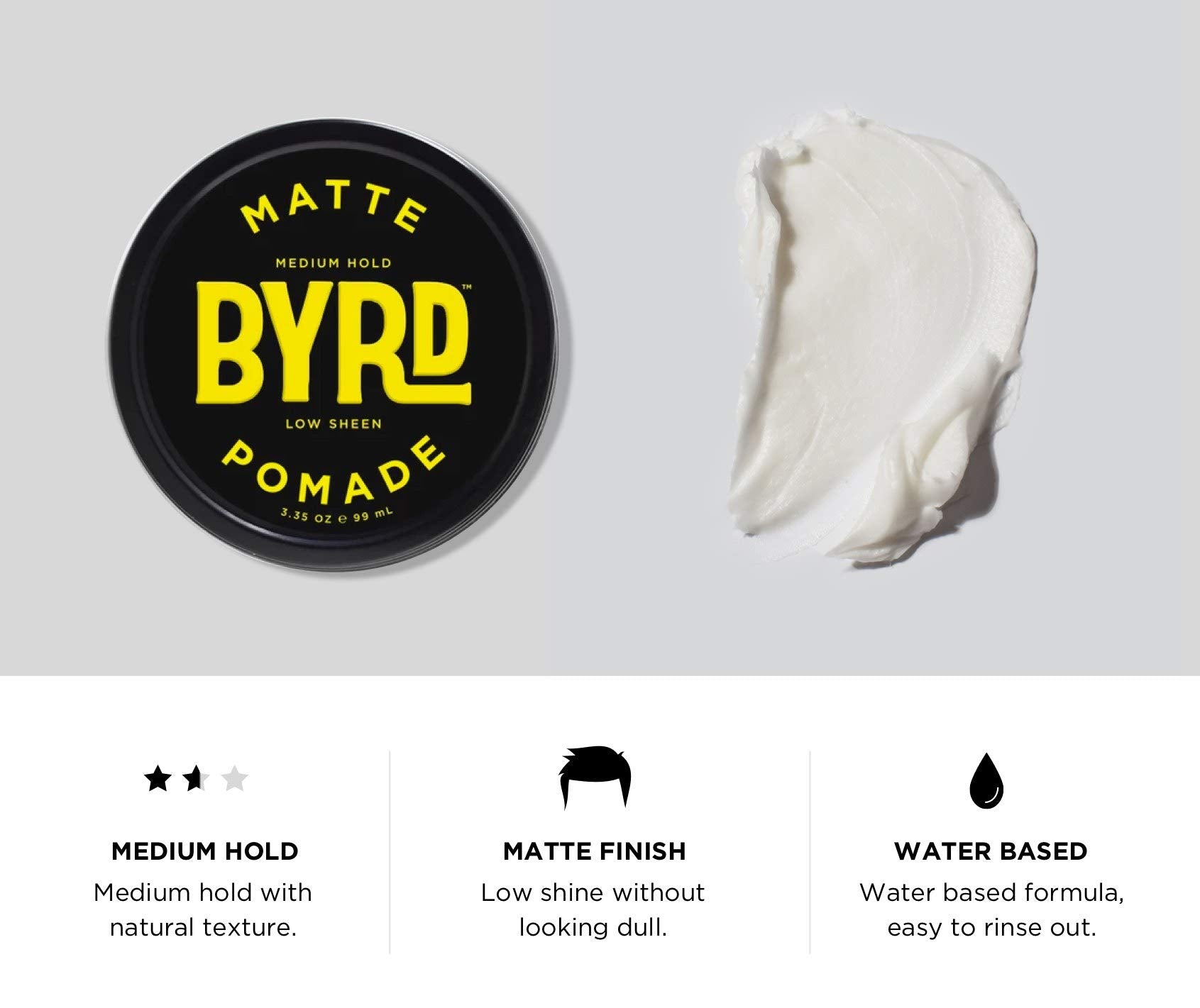 BYRD Hairdo Matte Pomade, ambiance californienne, style détendu et moderne.