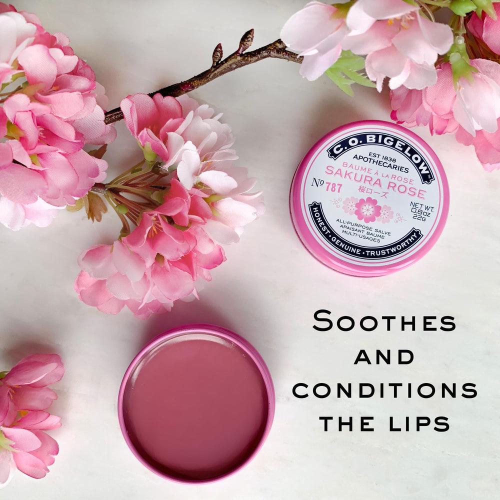 C.O. Bigelow Sakura Rose Salve : application facile sur les lèvres