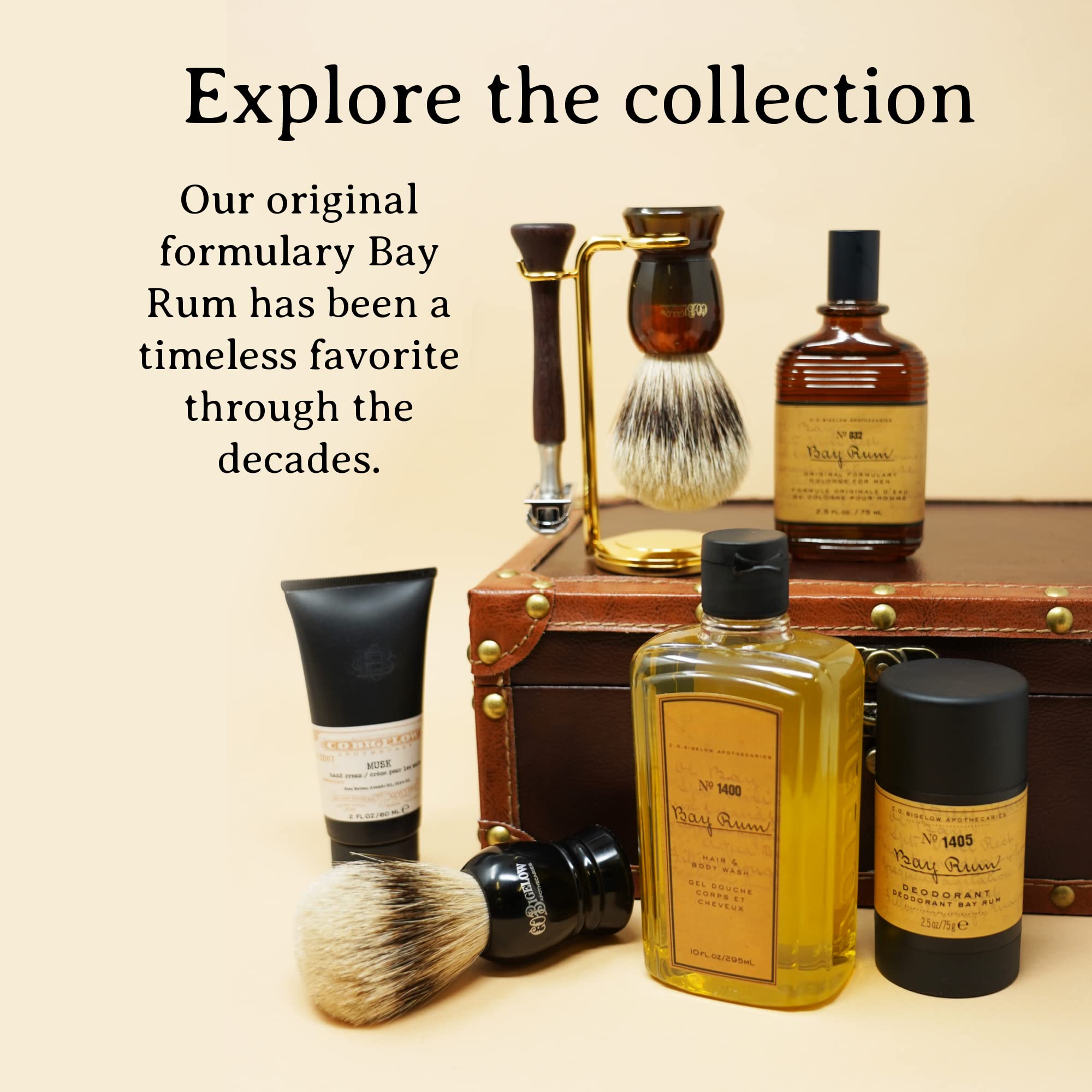 C.O. Bigelow Bay Rum deodorant provides long-lasting odor control.