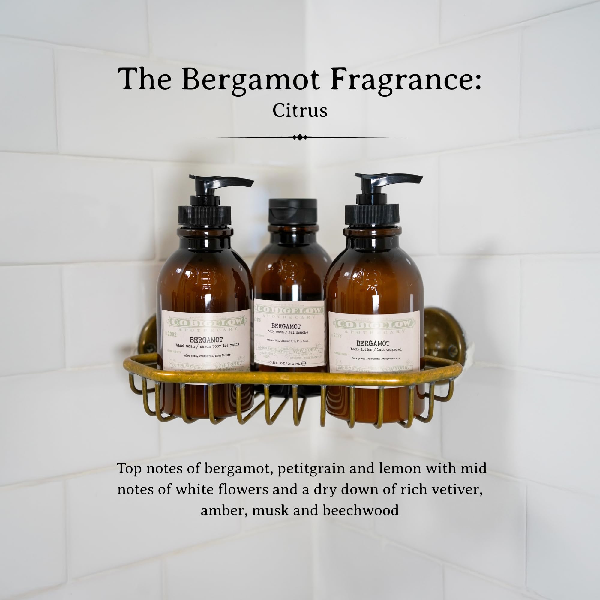 Beurre de karité et huiles dans C.O. Bigelow Bergamot Lotion.