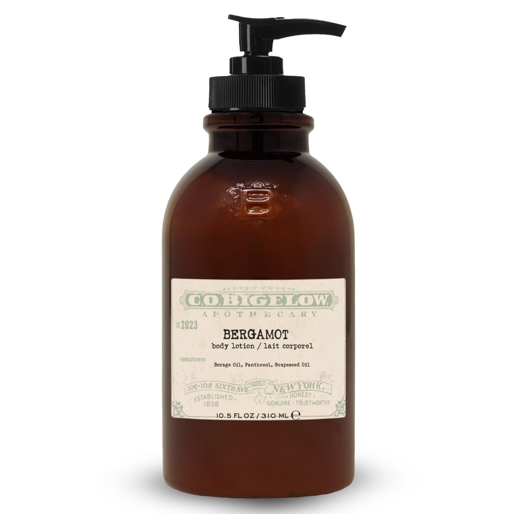 C.O. Bigelow Bergamot Lotion Corps en bouteille, hydratation légère.
