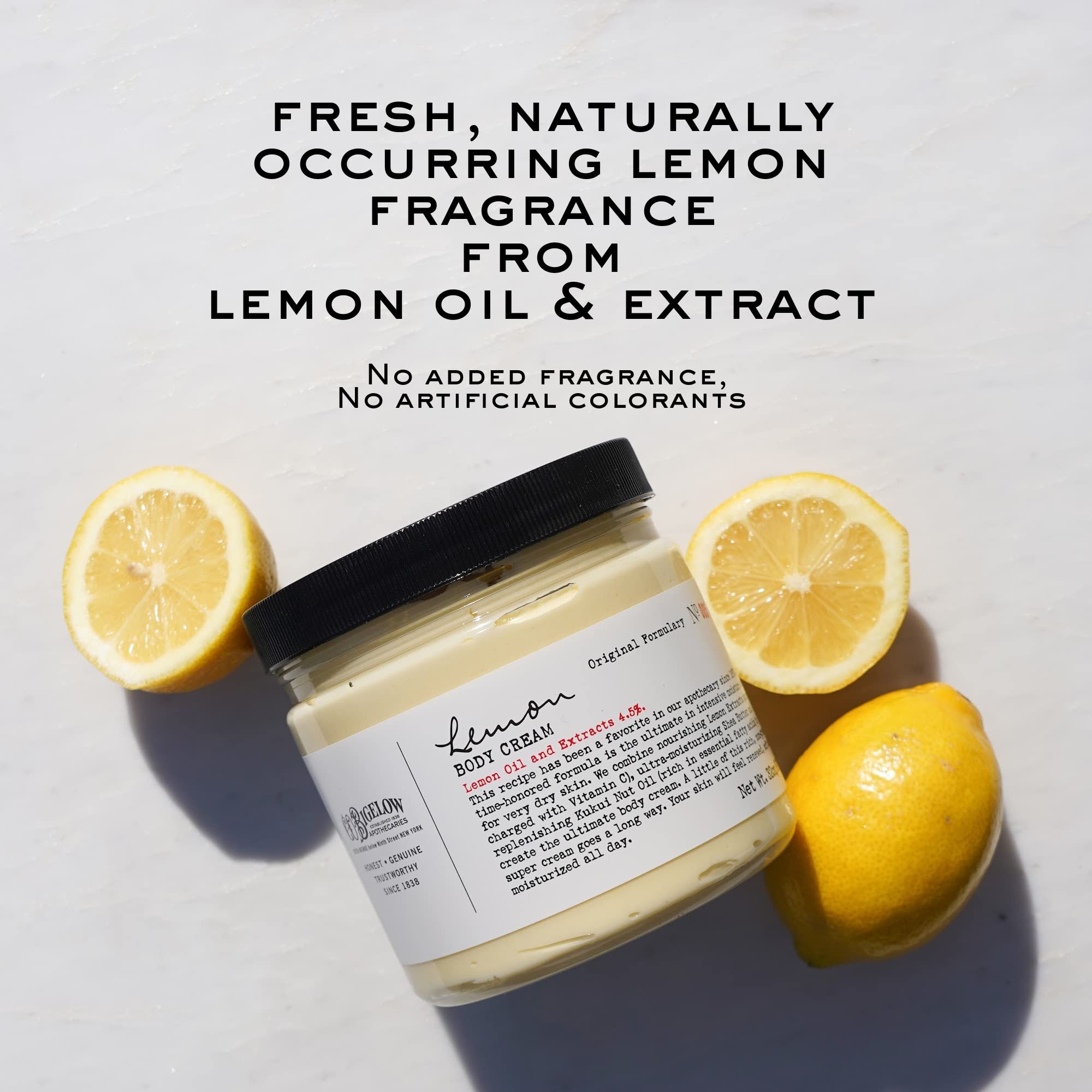 Texture riche et absorption rapide de la crème citron C.O. Bigelow.
