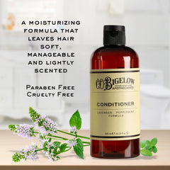 C.O. Bigelow Lavender Peppermint Conditioner label highlights cruelty-free, paraben-free care