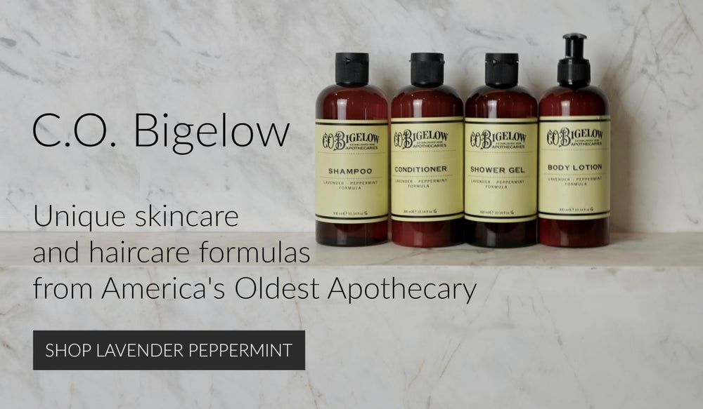 C.O. Bigelow Lavender Peppermint lotion packaging displayed as gift-ready