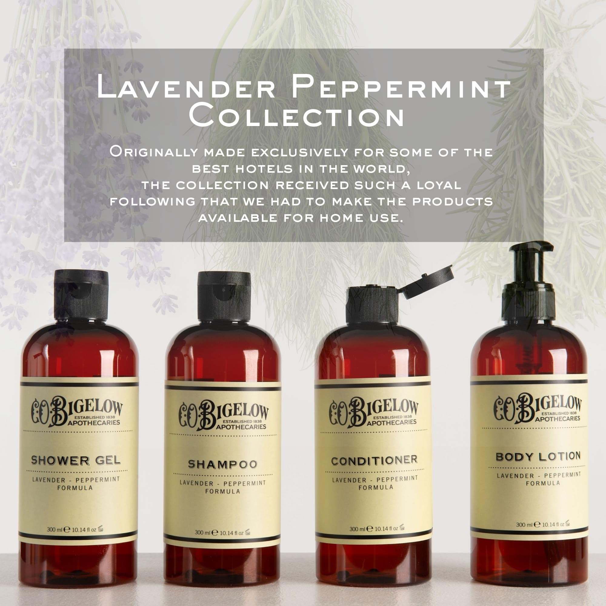 C.O. Bigelow Lavender Peppermint Shower Gel foamy lather in a rich wash