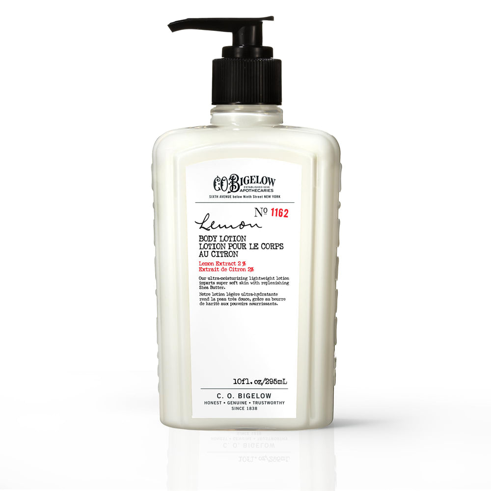 Lotion citron C.O. Bigelow – emballage élégant prêt à offrir