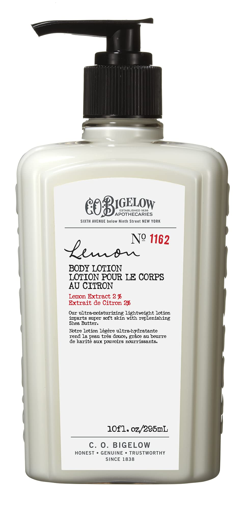 Zones d application suggérées pour le lait citron C.O. Bigelow