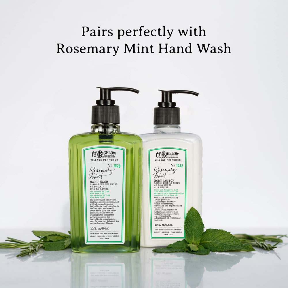 C.O. Bigelow Lotion romarin-menthe, fabriquée-etats-unis: respect des normes de qualité.