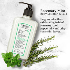 C.O. Bigelow Lotion romarin-menthe, application mains-coudes: soin ciblé et réconfort.