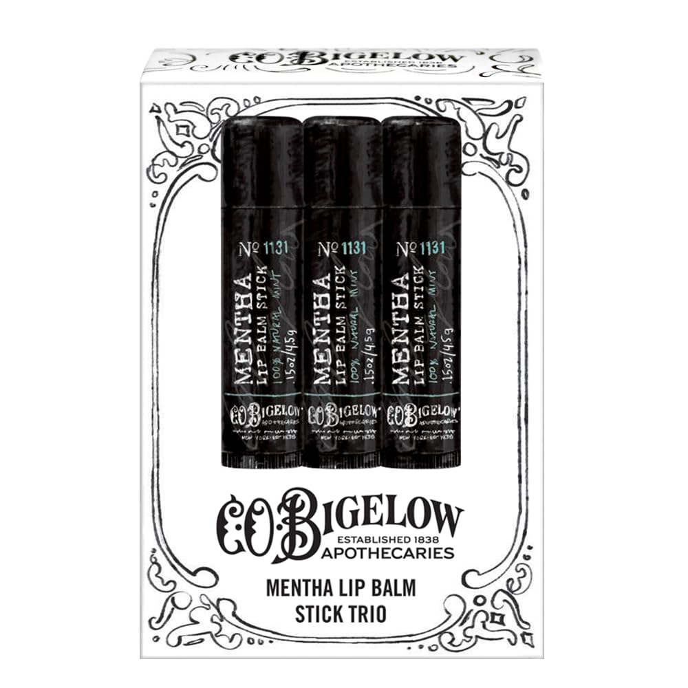 C.O. Bigelow Mentha Lip Balm Stick — format compact idéal pour voyager.