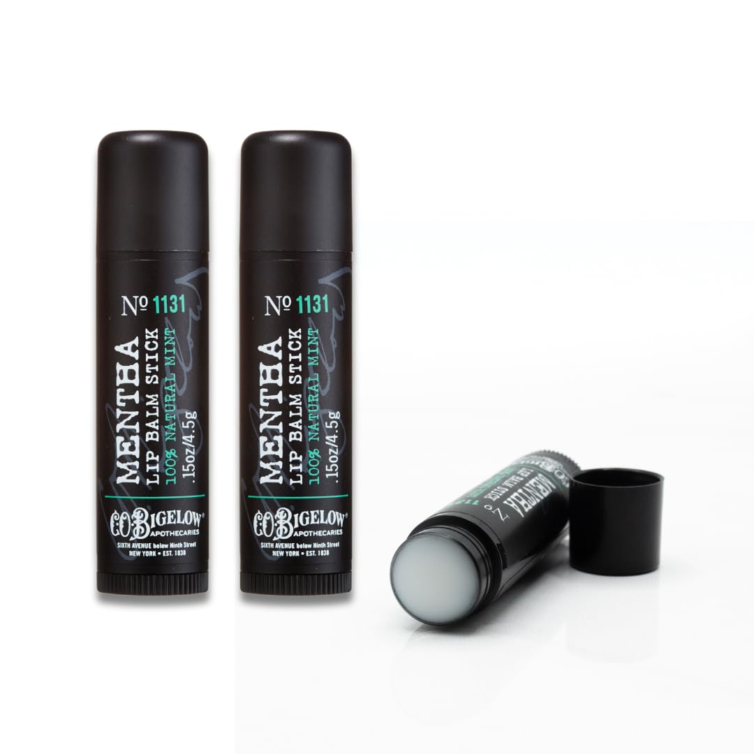 C.O. Bigelow Mentha Lip Balm Stick — utilisation facile pour soin quotidien des lèvres.