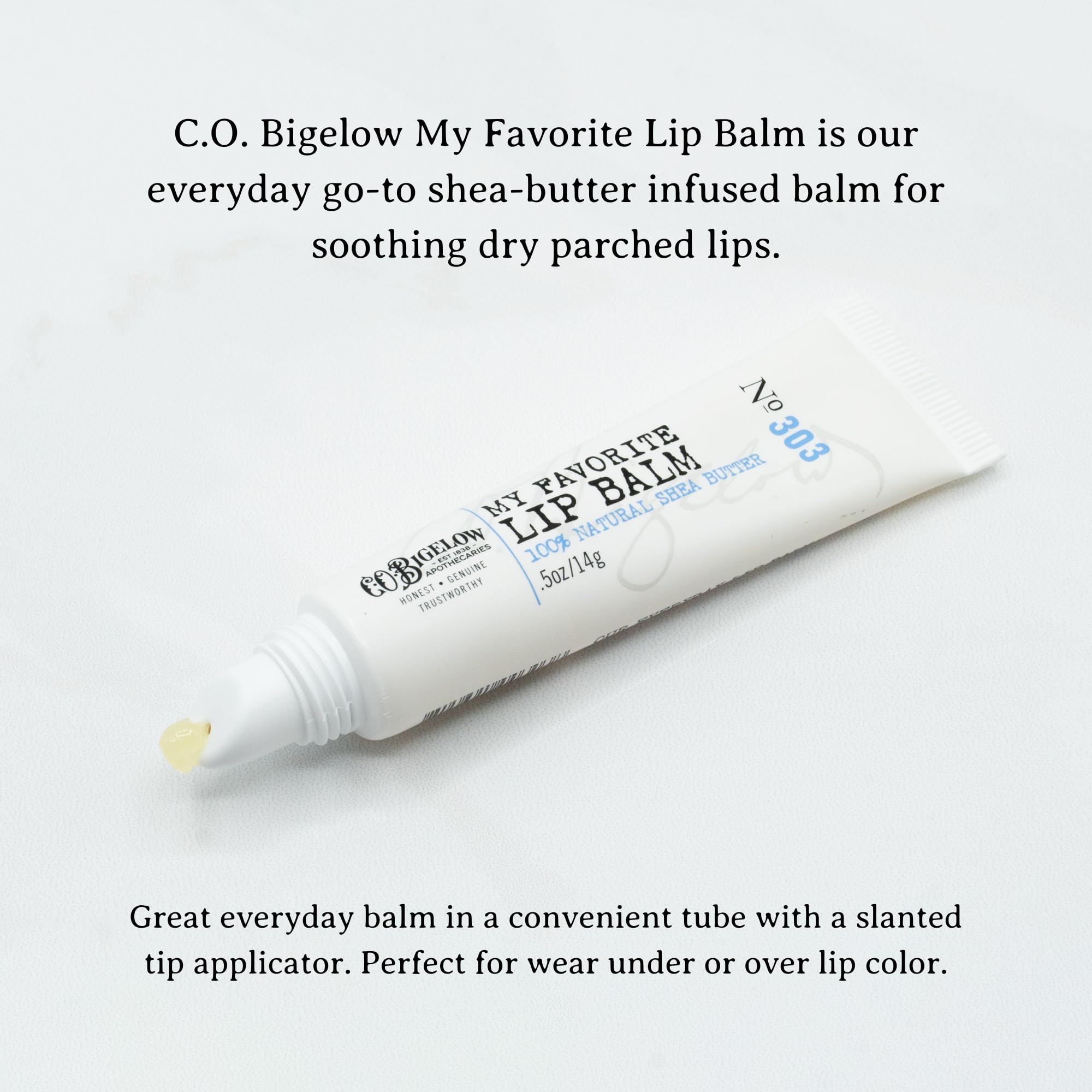 C. O. Bigelow Mentha Shine en tube, brillance et hydratation.