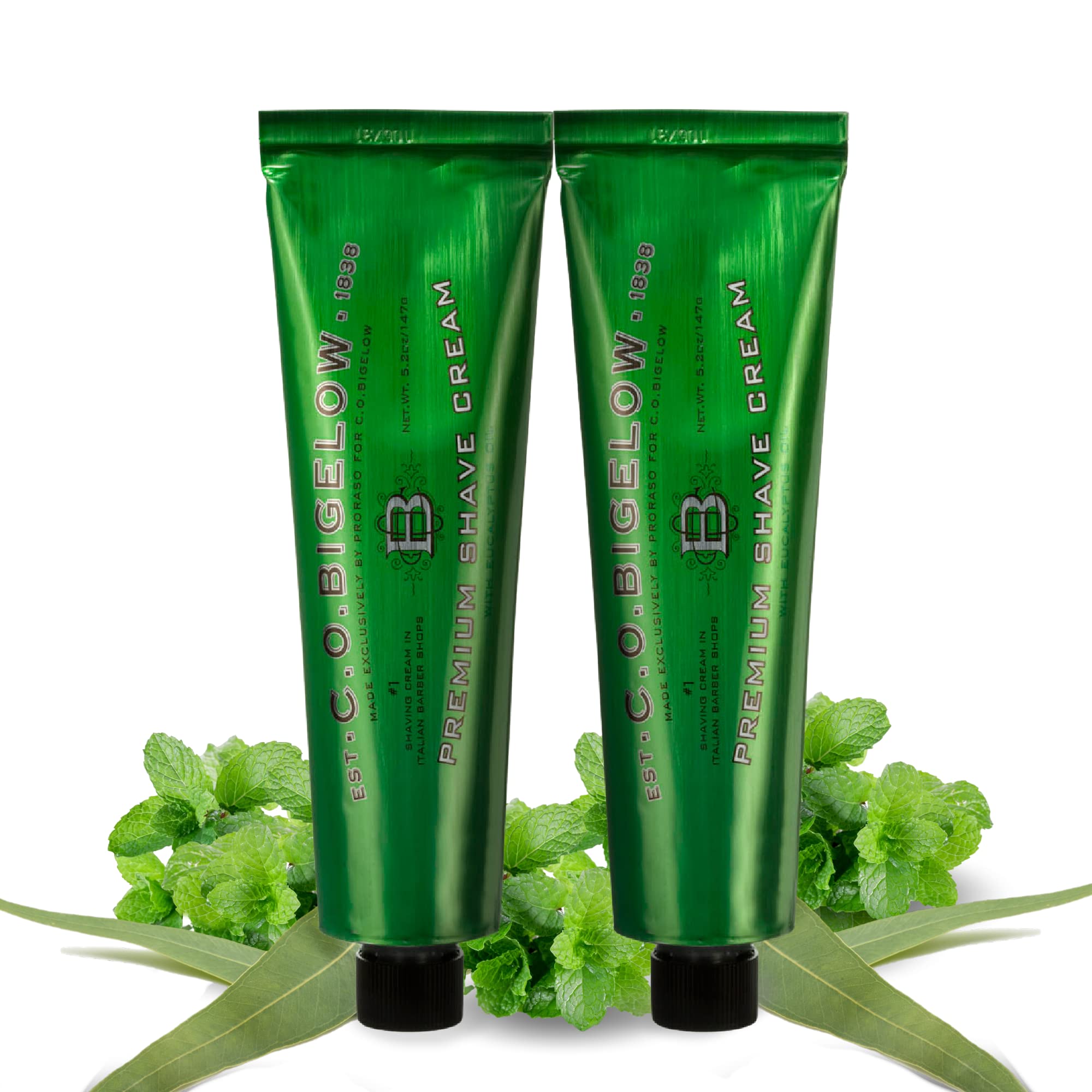 Pack double de crème de rasage C.O. Bigelow, pratique et économique.