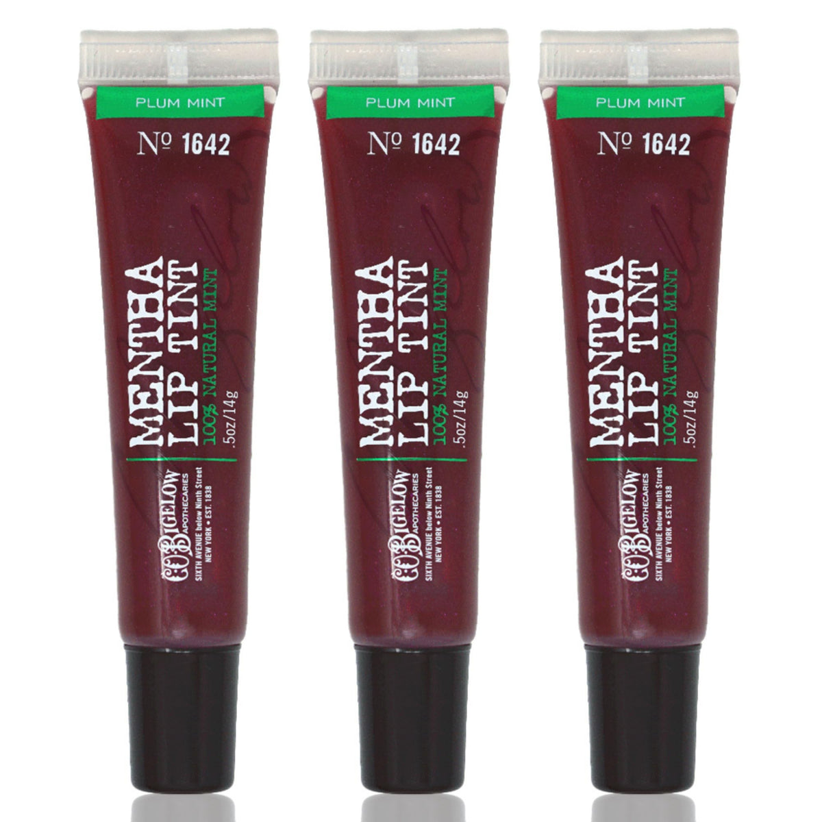 C.O. Bigelow Plum Mentha Lip Tint Trio emballage pratique pour hydrater les lèvres