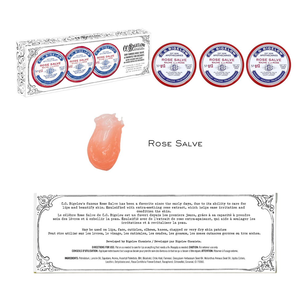 C.O. Bigelow Rose Salve application sur sourcils: maîtrise légère des mèches.
