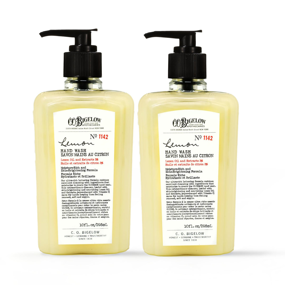 Savon mains citron C.O. Bigelow en pack de 2, pratique pour la cuisine et la salle de bains.