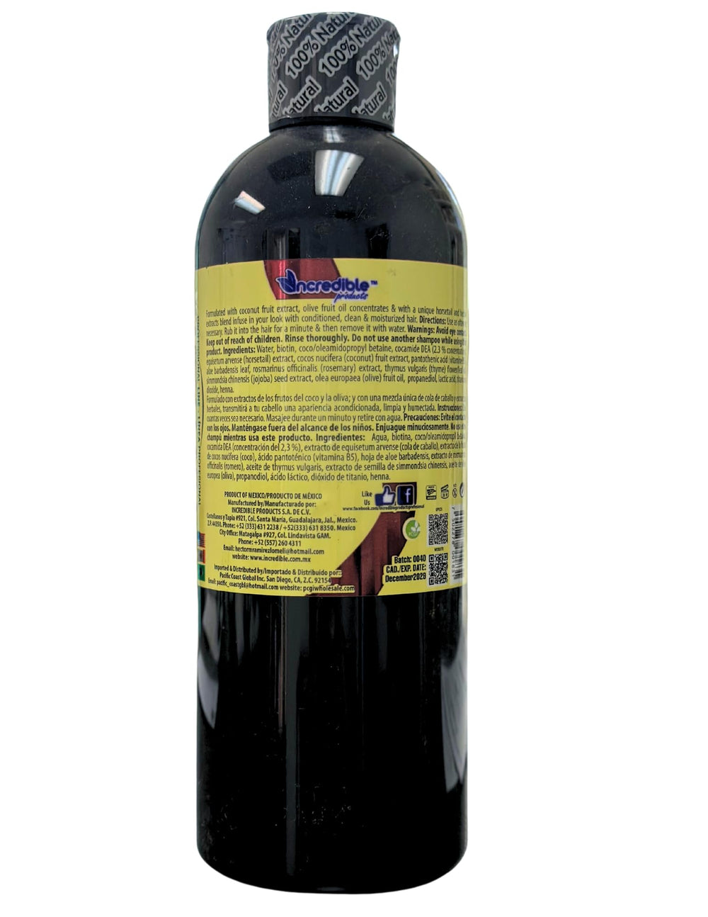 CABALLADO Shampoing sans sel – massage du cuir chevelu pour une sensation de soin