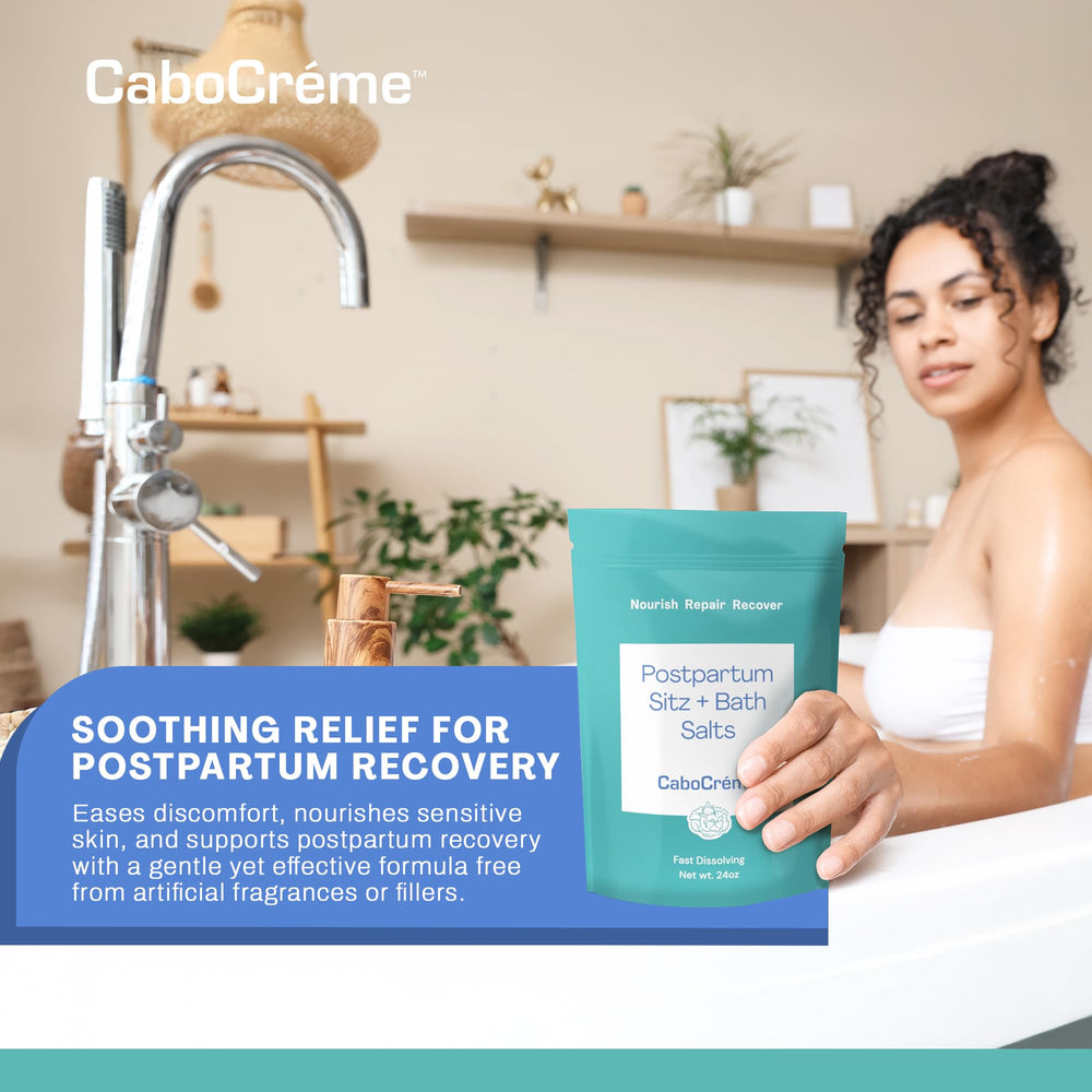 Cabocreme emballage postpartum, format pratique pour multiples bains