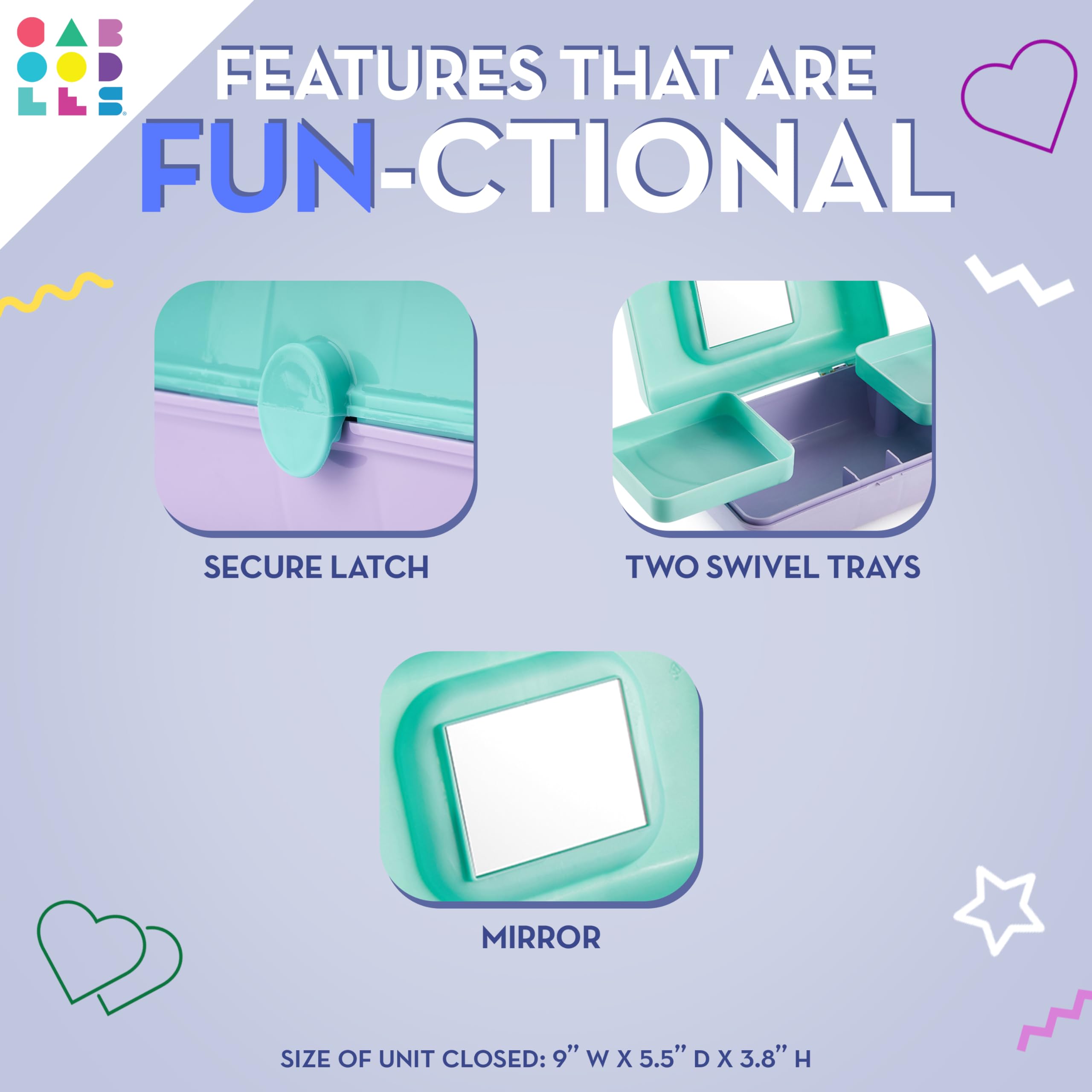 Caboodles Pretty in Petite rangement portable ideal dans sac ou tote