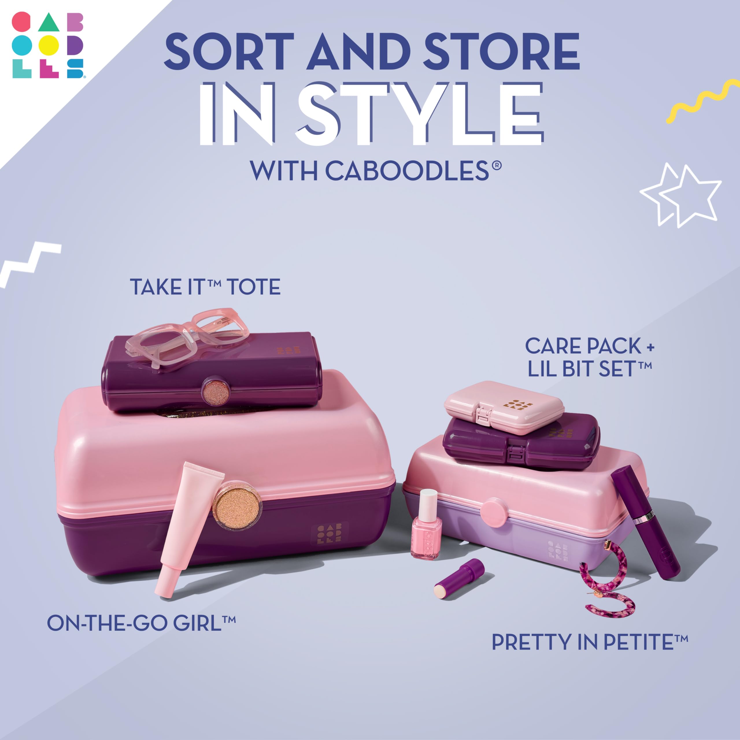 Caboodles Pretty in Petite usage voyage compact et leger pour essentiels beauté