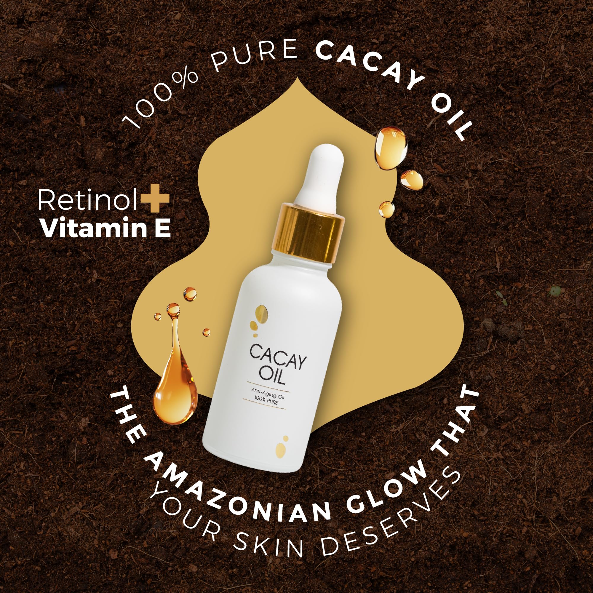 Absorption rapide pour la peau grâce à Cacay Pure, sans résidu gras.