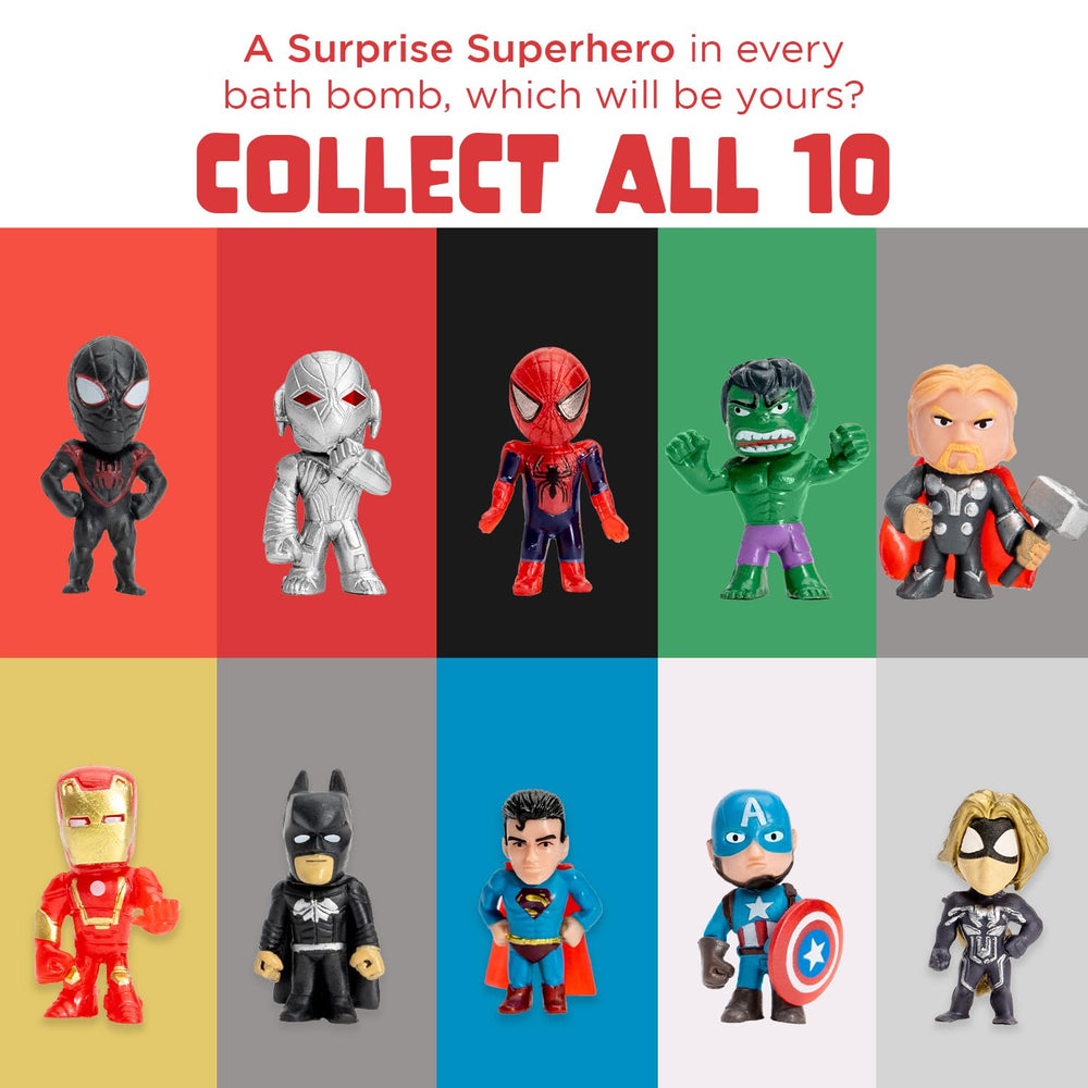 Coffret cadeau bombes bain super heros, emballage soigné.