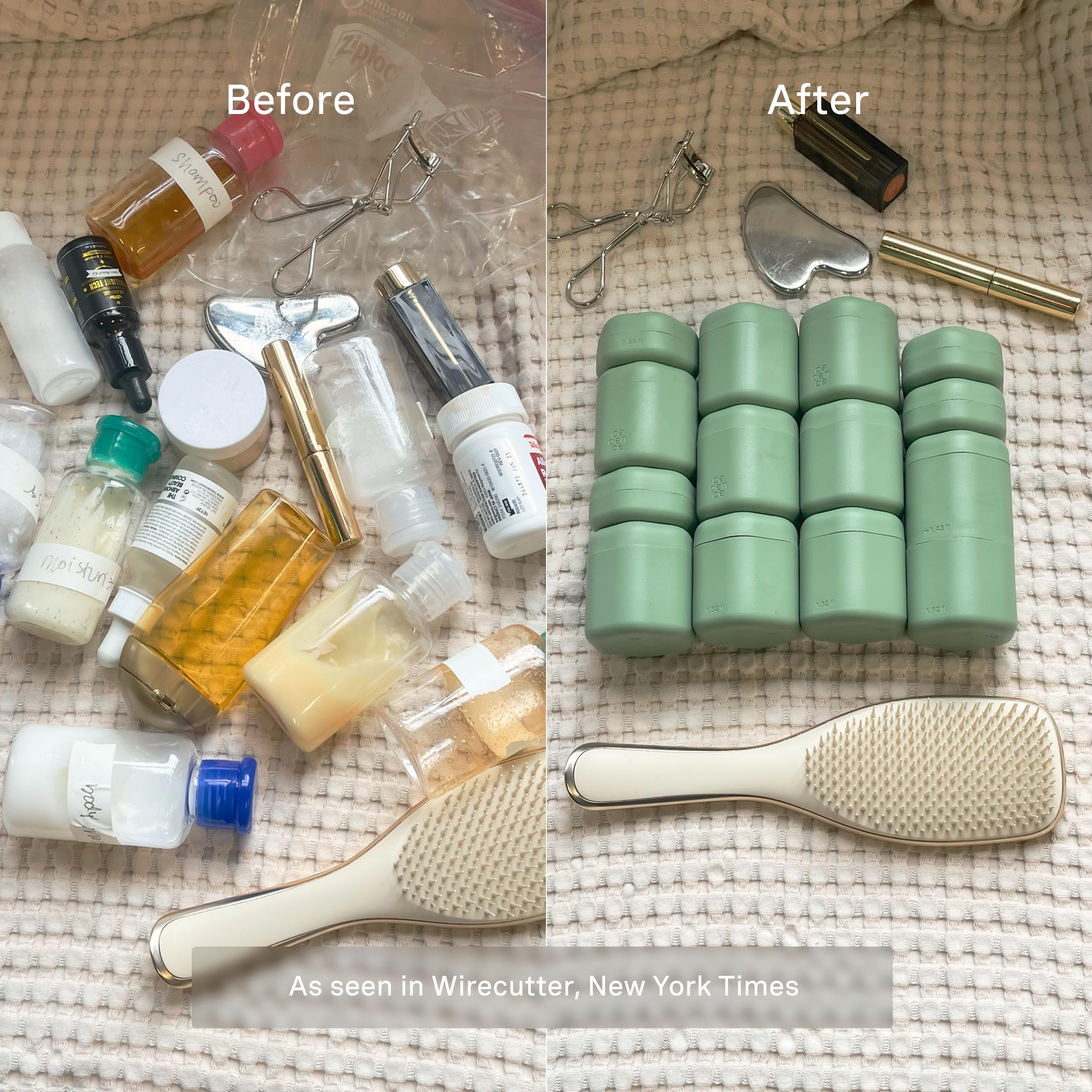 Cadence contenants sans fuite assure des liquides en sécurité pendant vos déplacements.