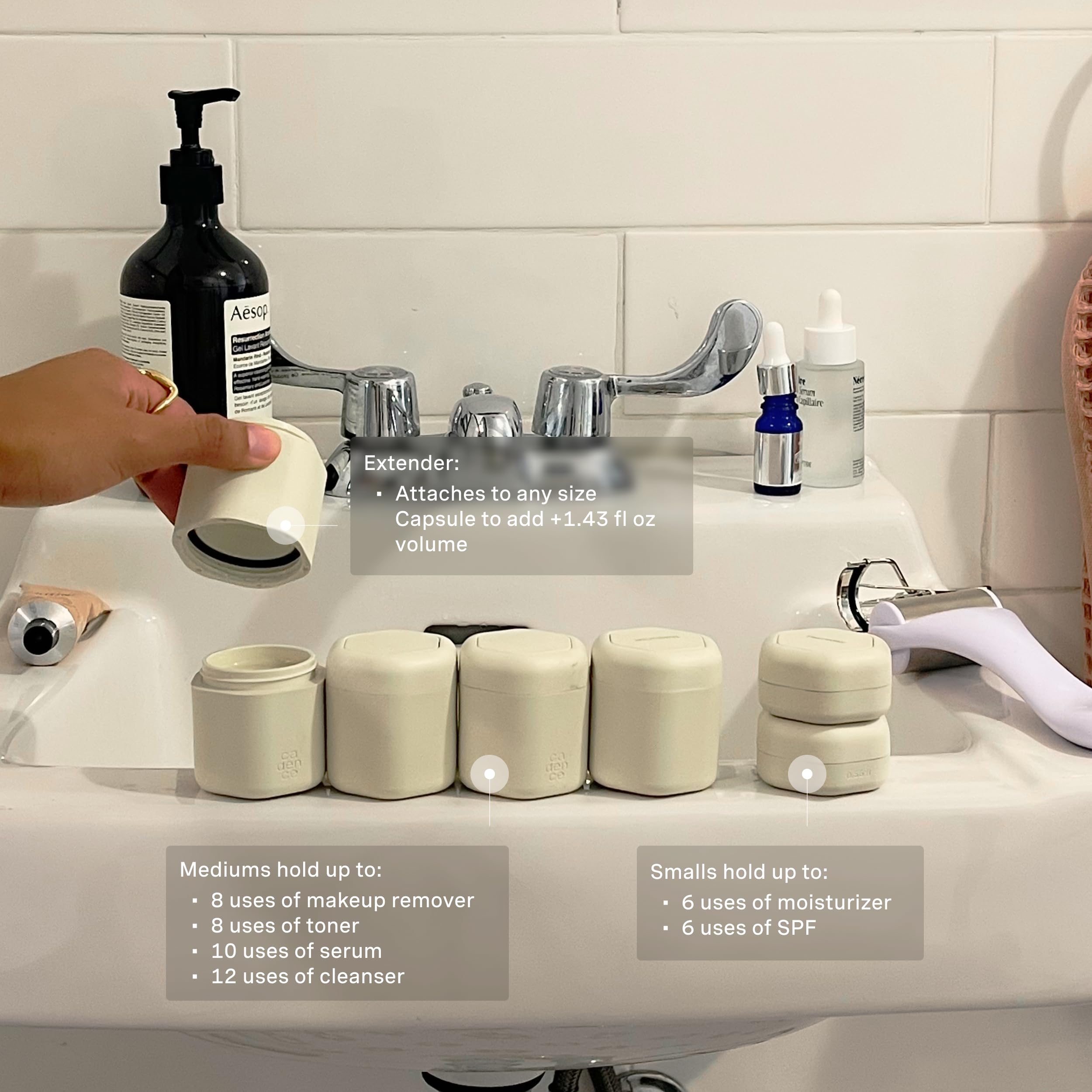 Cadence Extendeur 1-43oz pour optimiser l'espace cabine