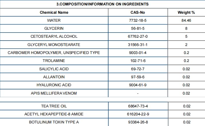 Ingrédients naturels: formulation soignée et sûre pour la peau.