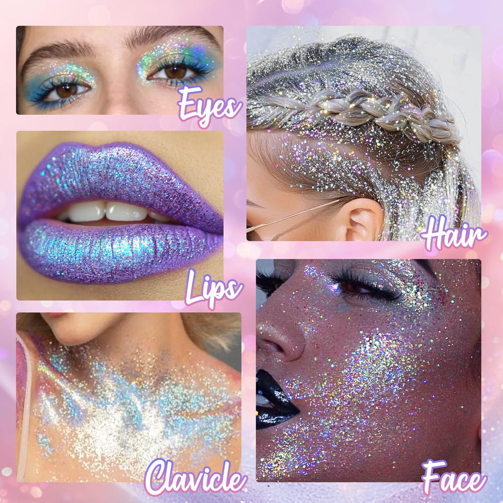 CAHOTO paillette pastel holographique accessoire beauté portable.