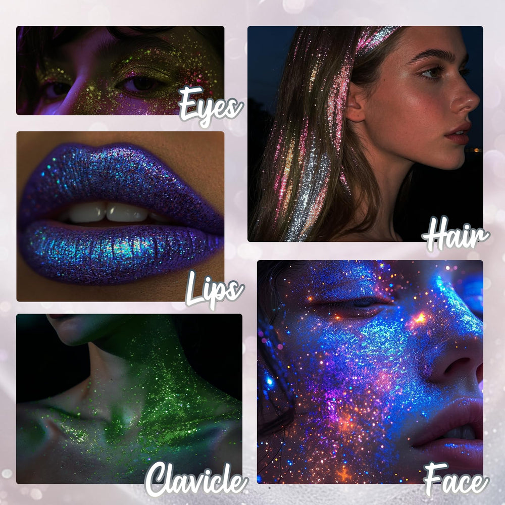 CAHOTO glitter effet holographique, style moderne et saisissant.