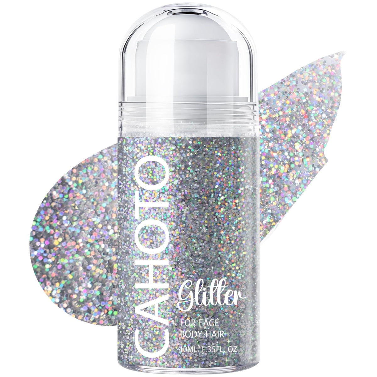 CAHOTO glitter-roll-on visages-corps-cheveux, éclat uniforme et application sans trace.