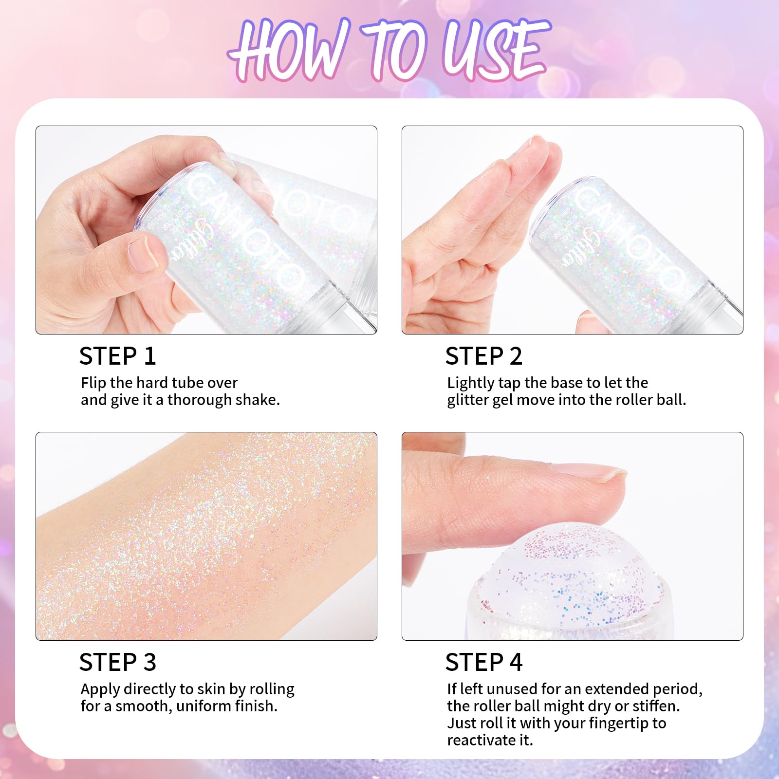 CAHOTO roll-on paillette pour concerts et festivals, glamour sans effort.