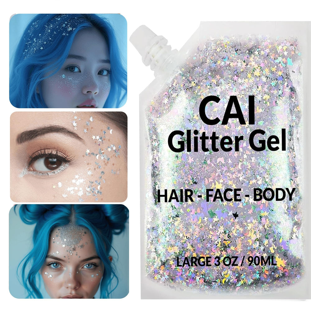Points brillants visage CAI BEAUTY NYC pour accentuation subtile.