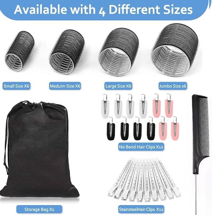 Caija-H rouleaux cheveux 45mm pour boucles définies et souples