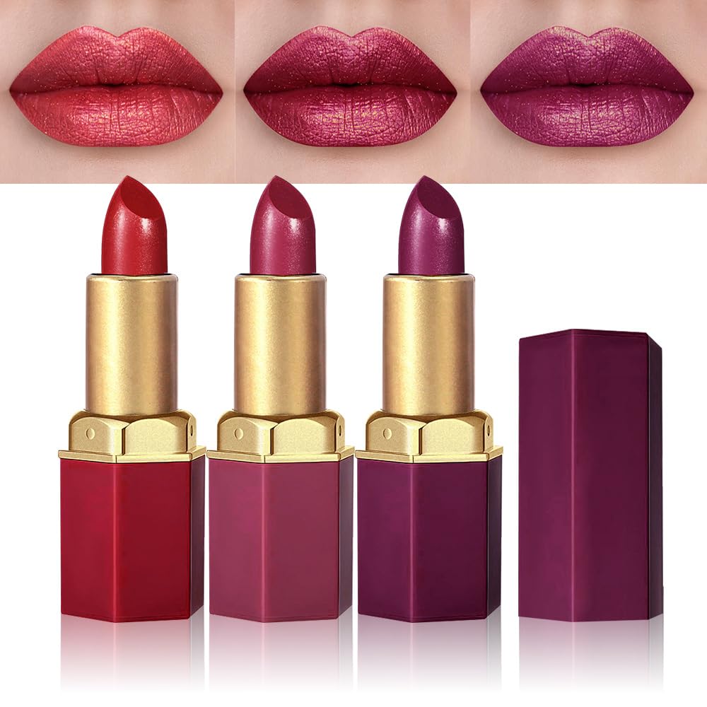 CAKAILA échantillon rouge métallique sur peau pour un éclat durable.