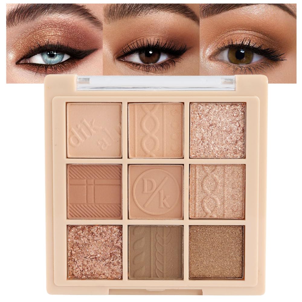 CAKAILA 9Colors Neutral Palette en gros plan avec teintes nude faciles à estomper